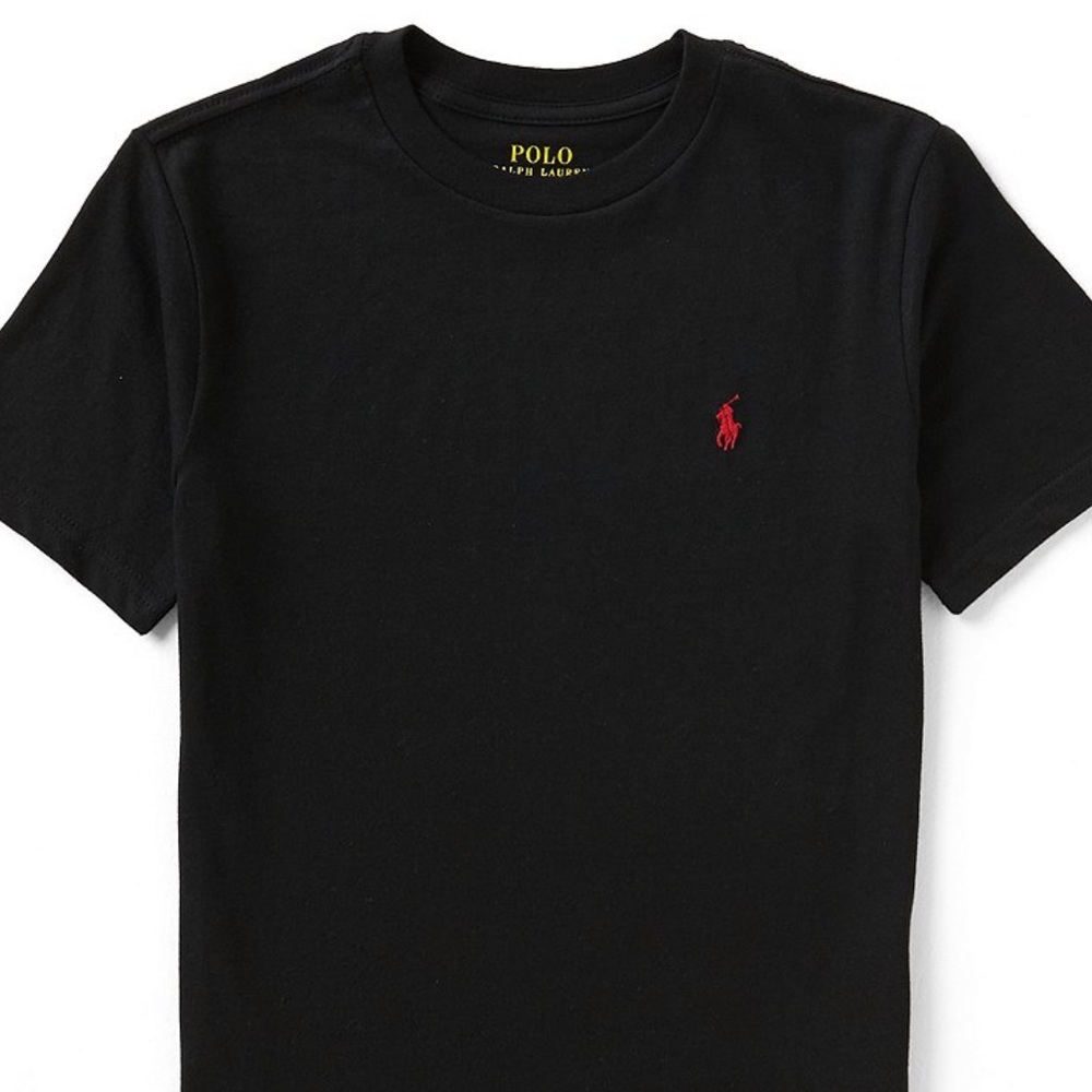 Black and hot pink polo shirt